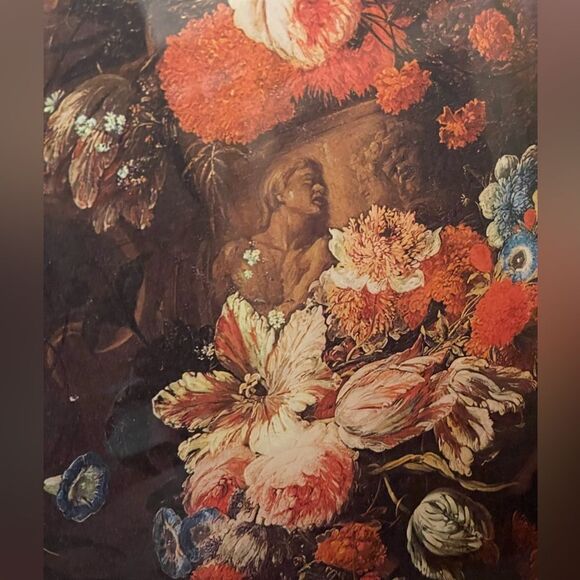 Vintage Matted and Framed Floral Print by Jan Bruehel named “Flowers in a Vase.” - Picture 3 of 16